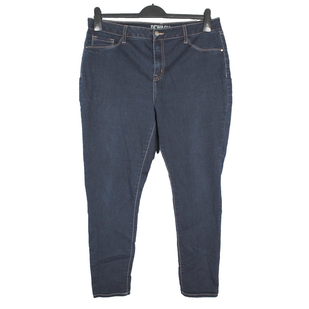 REWASH BRAND Dark Blue SKINNY LEG 5-Pocket HIGH-RISE Denim Stretch Jeans 33x28